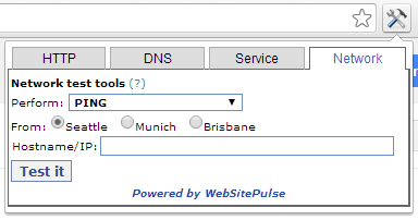 WebSitePulse Network Test Tool